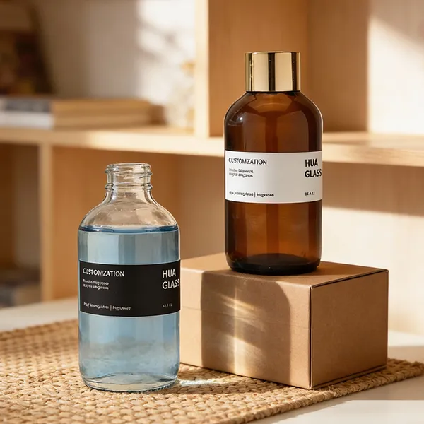 120ml Green Boston Round Glass Reed Diffuser Bottle Home Diffuser Bottle 