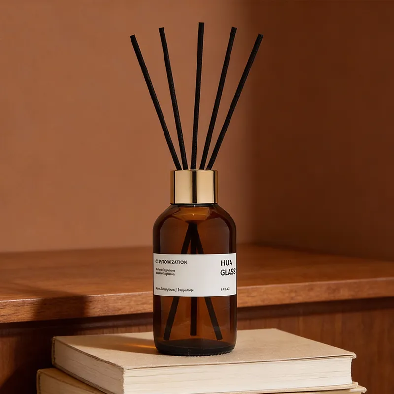 120ml Green Boston Round Glass Reed Diffuser Bottle Home Diffuser Bottle 