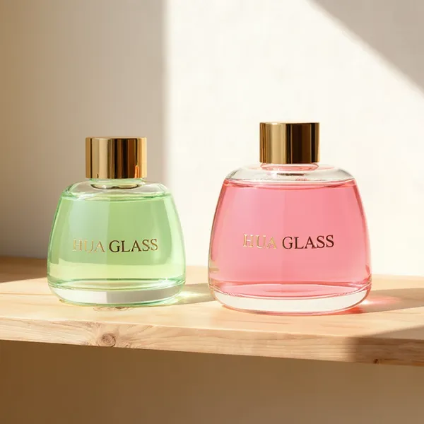 120ml Green Boston Round Glass Reed Diffuser Bottle Home Diffuser Bottle 