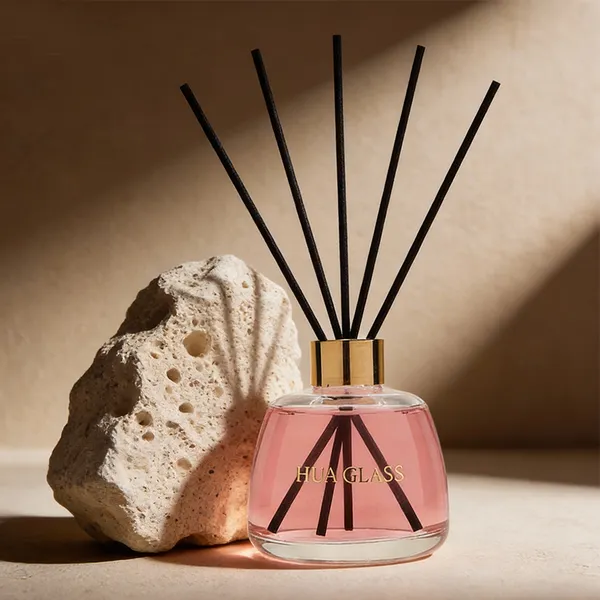 120ml Green Boston Round Glass Reed Diffuser Bottle Home Diffuser Bottle 