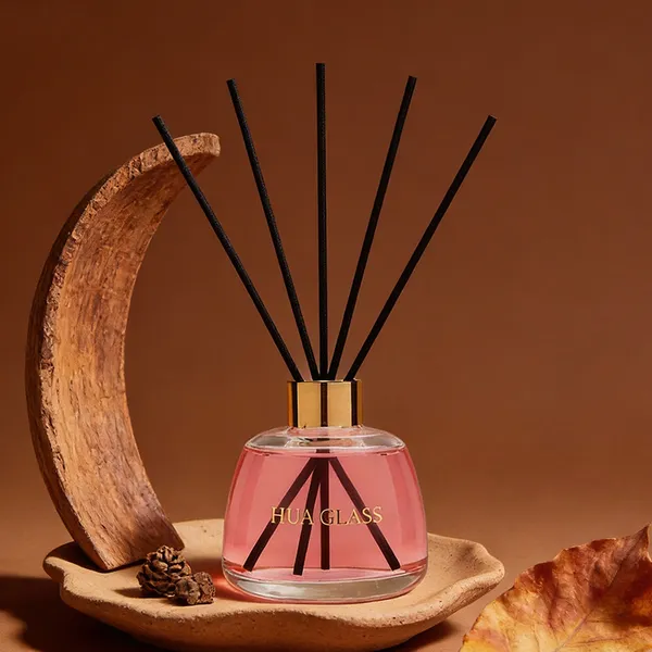 120ml Green Boston Round Glass Reed Diffuser Bottle Home Diffuser Bottle 