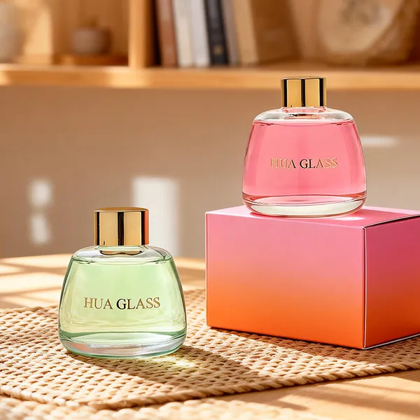 120ml Green Boston Round Glass Reed Diffuser Bottle Home Diffuser Bottle 