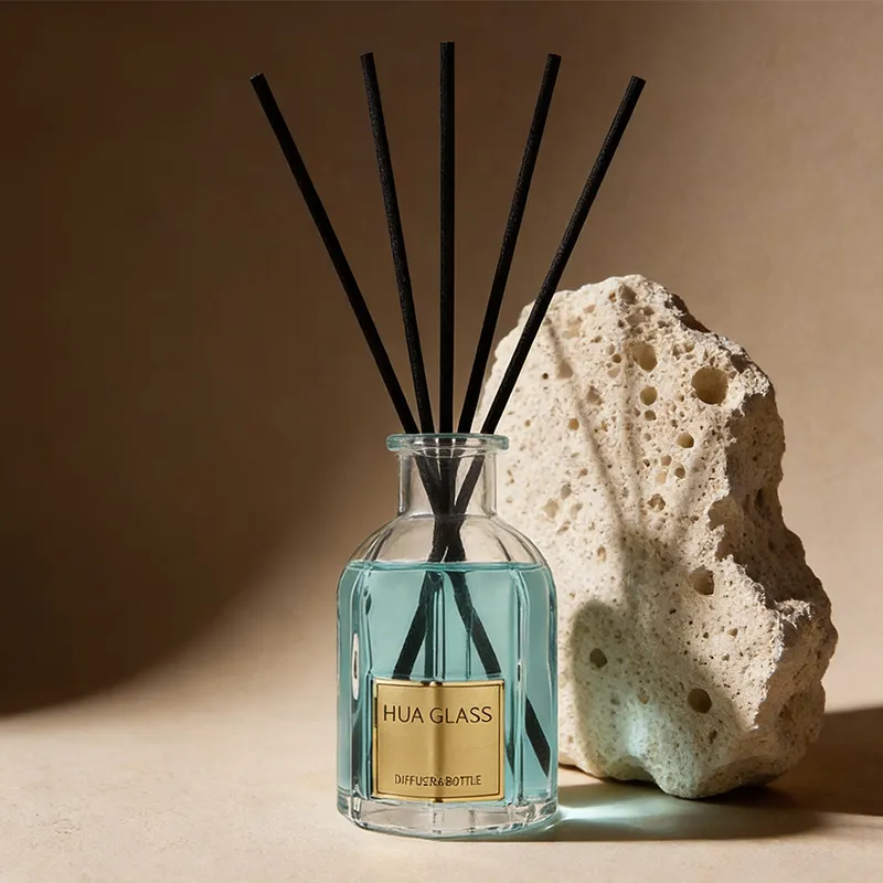 120ml Green Boston Round Glass Reed Diffuser Bottle Home Diffuser Bottle 