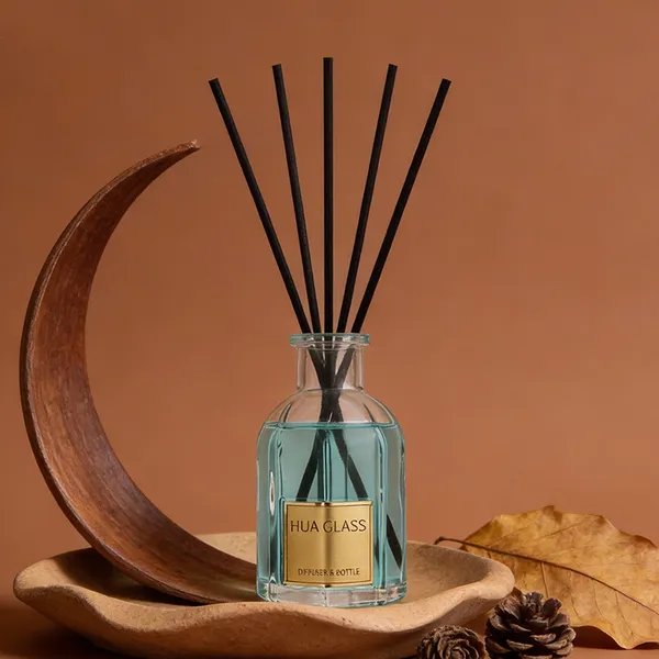 120ml Green Boston Round Glass Reed Diffuser Bottle Home Diffuser Bottle 