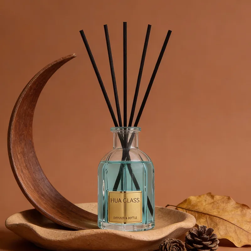 120ml Green Boston Round Glass Reed Diffuser Bottle Home Diffuser Bottle 