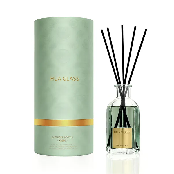 120ml Green Boston Round Glass Reed Diffuser Bottle Home Diffuser Bottle 