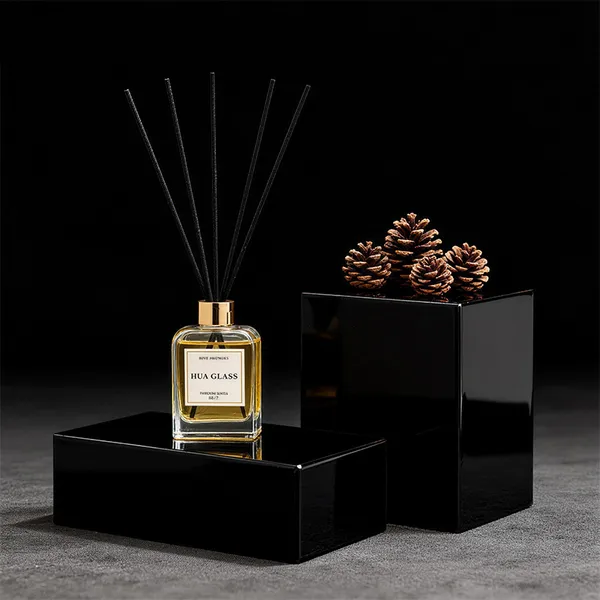 120ml Green Boston Round Glass Reed Diffuser Bottle Home Diffuser Bottle 