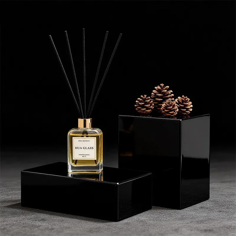 120ml Green Boston Round Glass Reed Diffuser Bottle Home Diffuser Bottle 