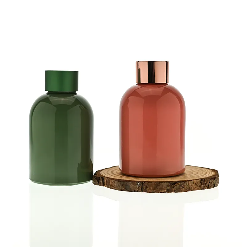 120ml Green Boston Round Glass Reed Diffuser Bottle Home Diffuser Bottle 