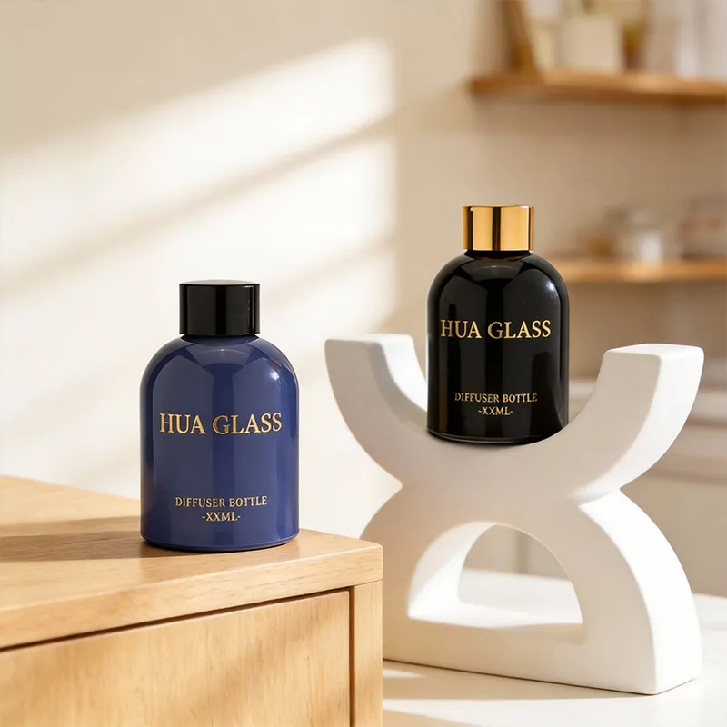 120ml Green Boston Round Glass Reed Diffuser Bottle Home Diffuser Bottle 