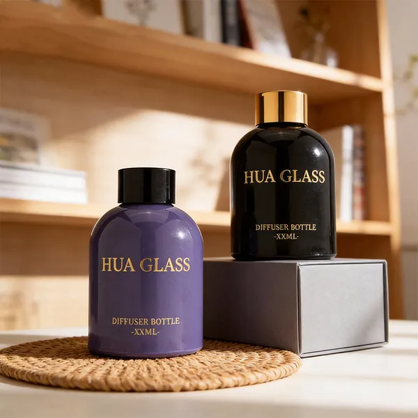 120ml Green Boston Round Glass Reed Diffuser Bottle Home Diffuser Bottle 