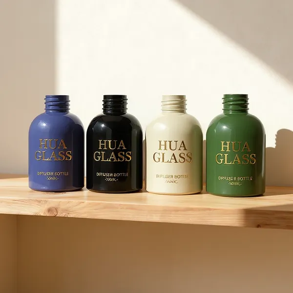 120ml Green Boston Round Glass Reed Diffuser Bottle Home Diffuser Bottle 