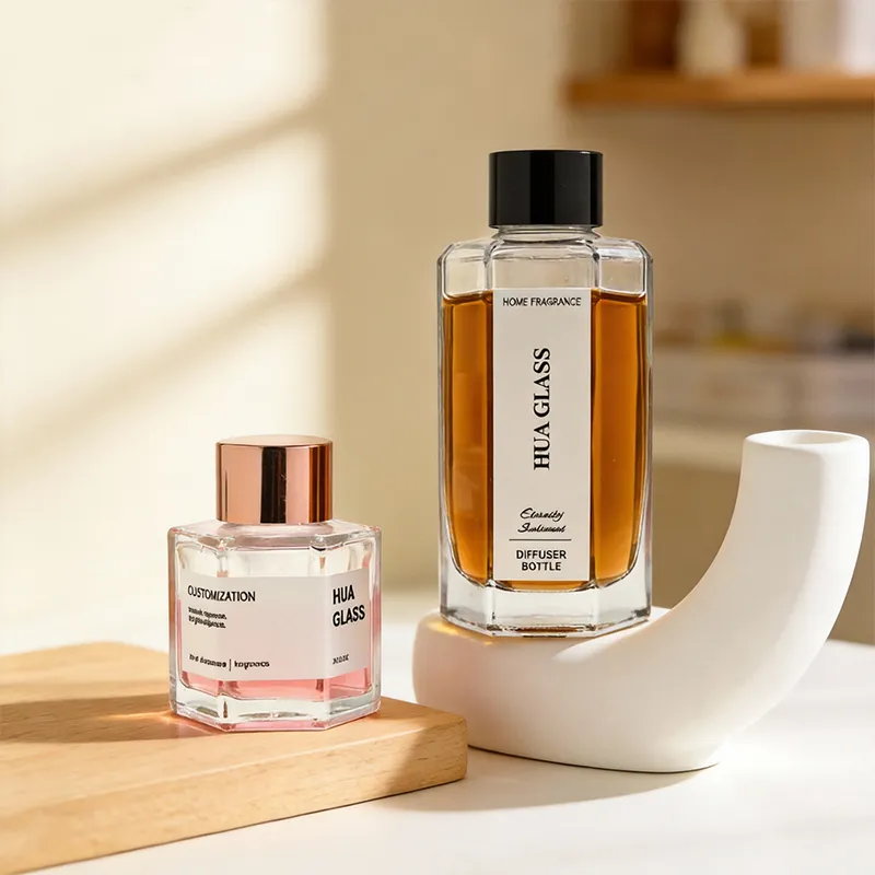 120ml Green Boston Round Glass Reed Diffuser Bottle Home Diffuser Bottle 