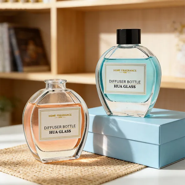 120ml Green Boston Round Glass Reed Diffuser Bottle Home Diffuser Bottle 