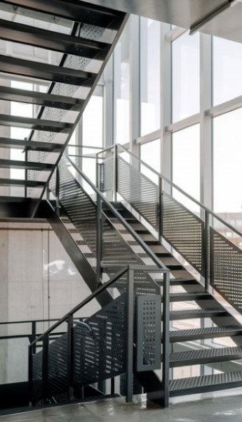 Steel staircase