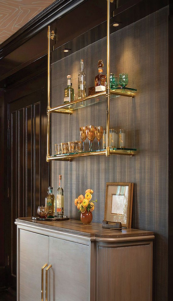 Wine shelf.