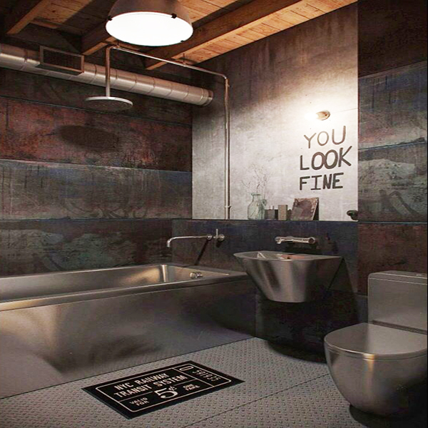 Stainless steel bathroom