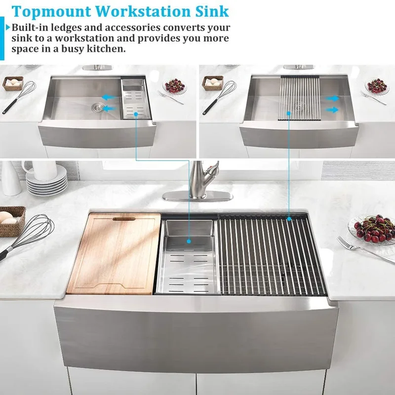 delantal fregaderos de cocina delanteros-huayou, fábrica de fregaderos de cocina de calidad 