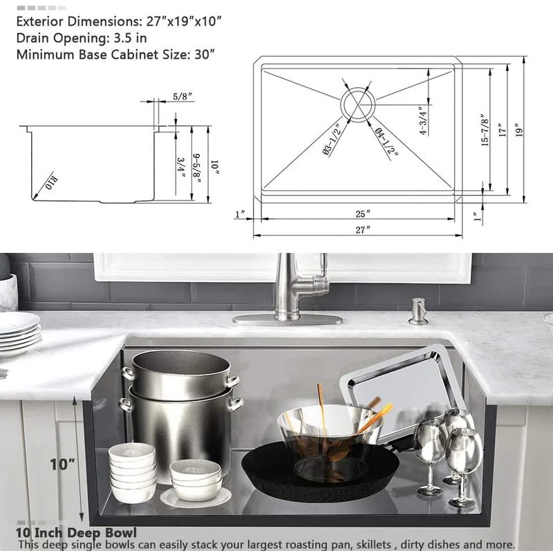 fregaderos de cocina empotrables-huayou, fábrica de fregaderos de cocina de calidad 