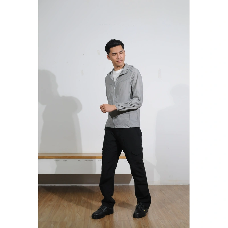 BD-MO-169  Design gray single-layer wind jacket, custom-made sports wind jacket, running, climbing, waterproof and waterproof