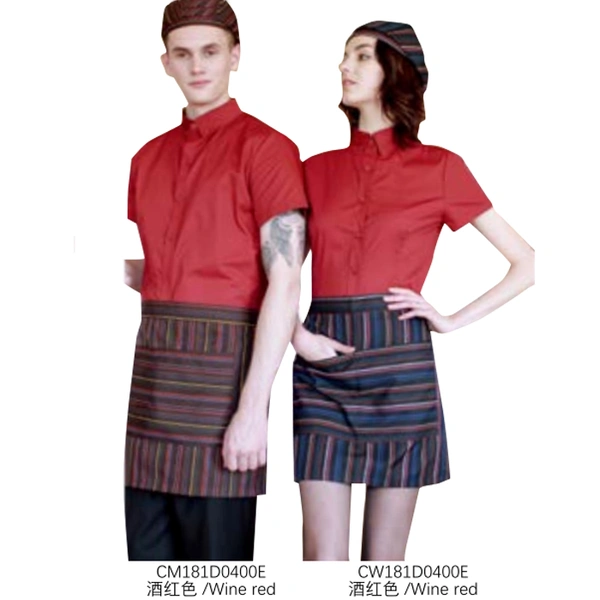 uniforme de chef de camisa de cor sólida feito sob medida bd-mo219 