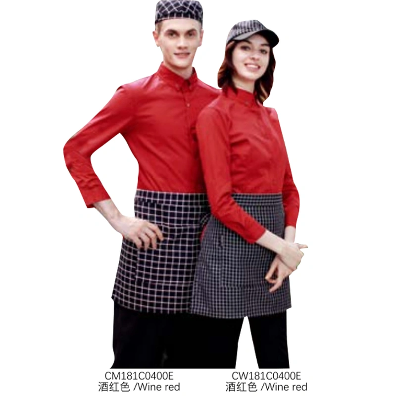 uniforme de chef de camisa de cor sólida feito sob medida bd-mo219 