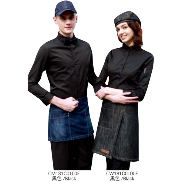 uniforme de chef de camisa de cor sólida feito sob medida bd-mo219 