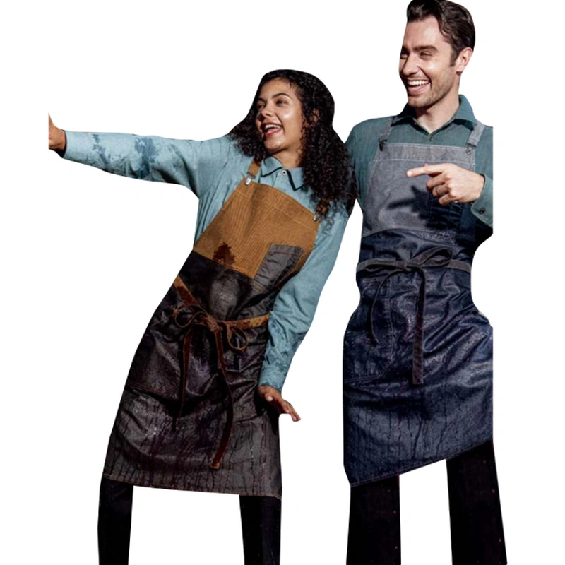 BD-MO227  Custom denim apron with water-repellent strap
