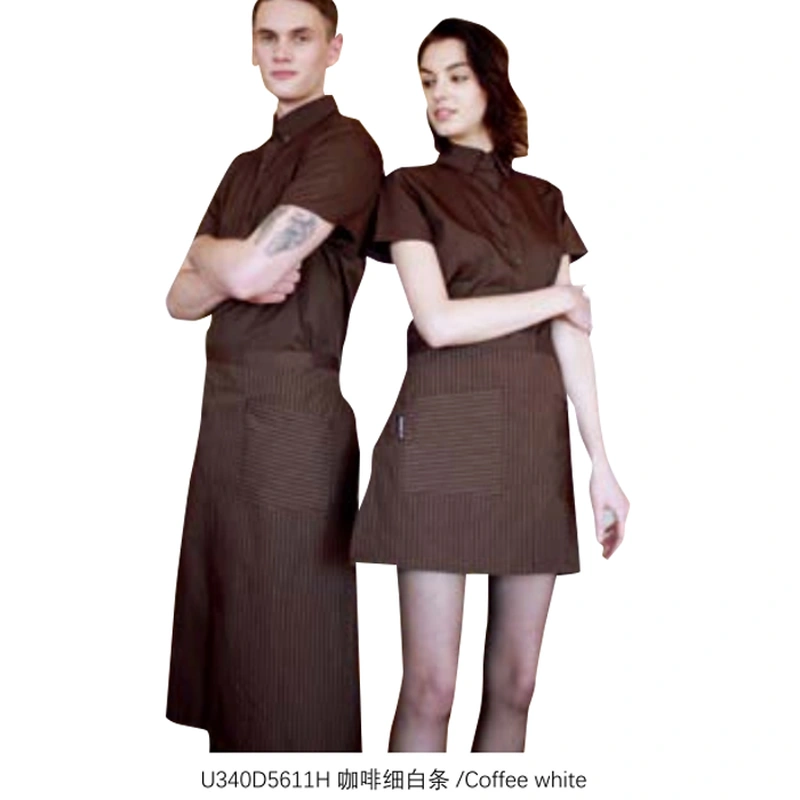 BD-MO229  Custom-made half-length full-length striped apron