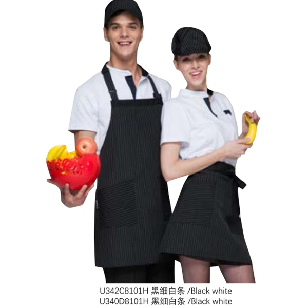 BD-MO229  Custom-made half-length full-length striped apron