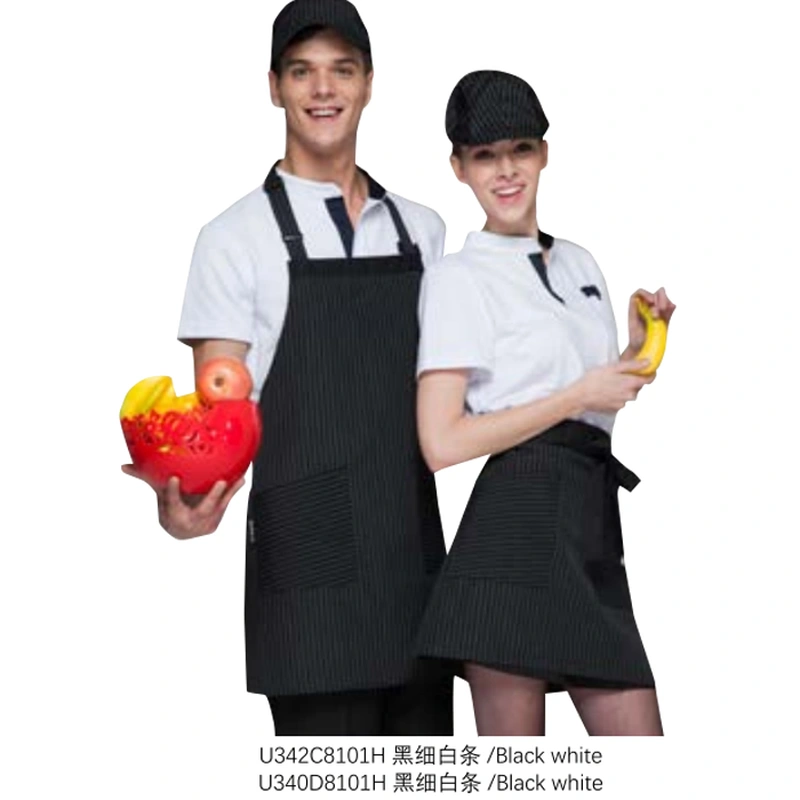 BD-MO229  Custom-made half-length full-length striped apron