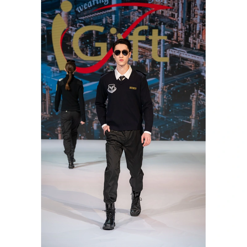BD-MO-019 Custom-made fashion men's security uniforms, models catwalk
