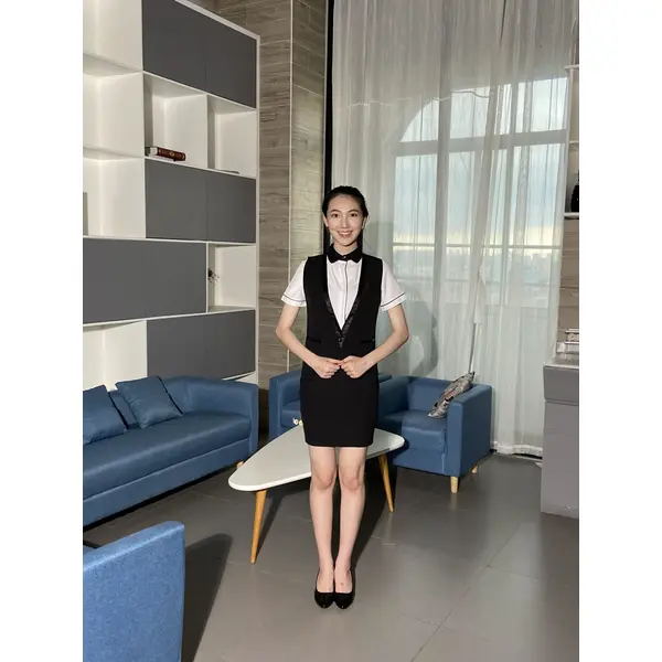 BD-MO-099 Custom-made breathable mesh suit fabric front desk uniform