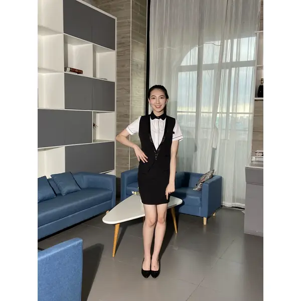 BD-MO-099 Custom-made breathable mesh suit fabric front desk uniform