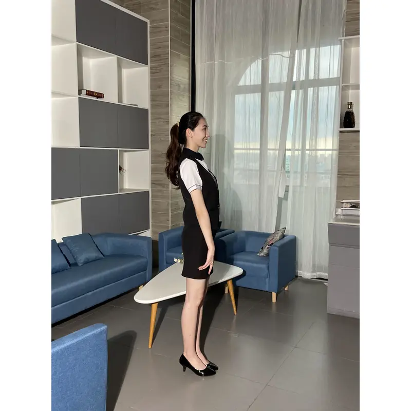 BD-MO-099 Custom-made breathable mesh suit fabric front desk uniform