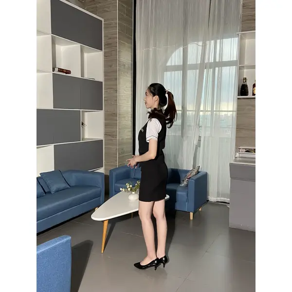 BD-MO-099 Custom-made breathable mesh suit fabric front desk uniform