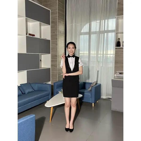 BD-MO-099 Custom-made breathable mesh suit fabric front desk uniform