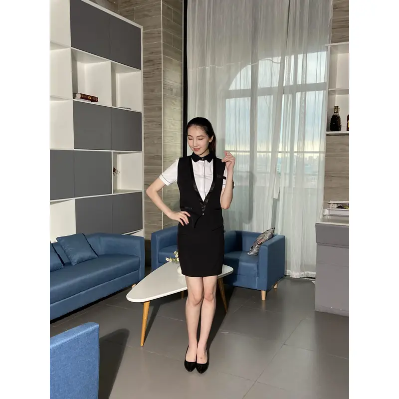 BD-MO-099 Custom-made breathable mesh suit fabric front desk uniform