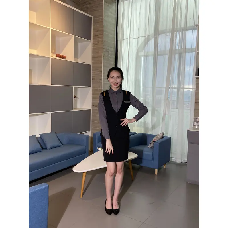 BD-MO-101  Design professional suits, soft and washable, front desk uniform supplier