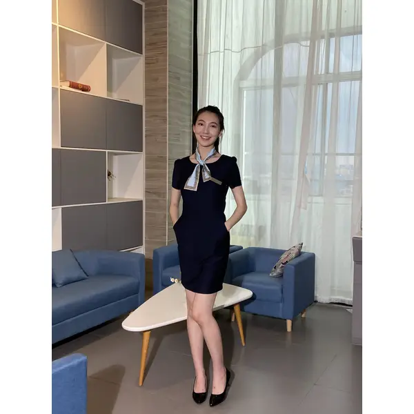 BD-MO-102 Customized reception uniforms, model display, design ribbons, one-piece dresses, reception uniforms specialty store