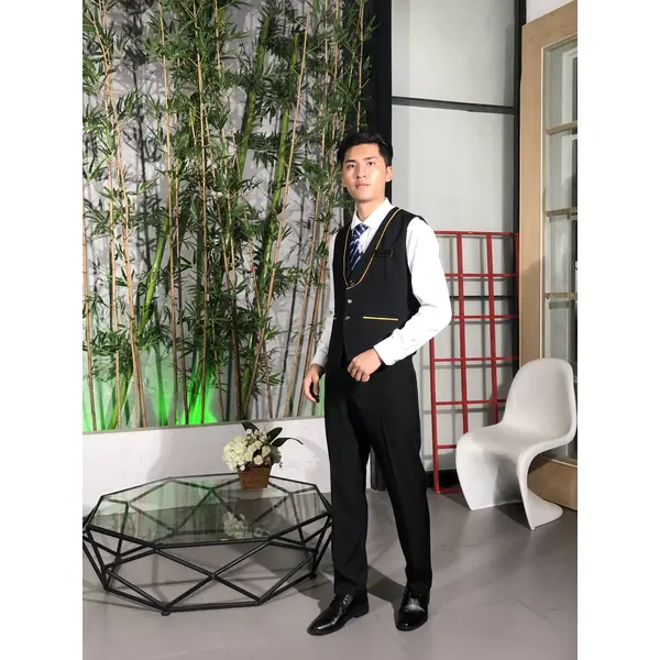 BD-MO-107 Order online reception uniforms, model display, design uniforms, soft and anti-wrinkle, reception uniform suppliers