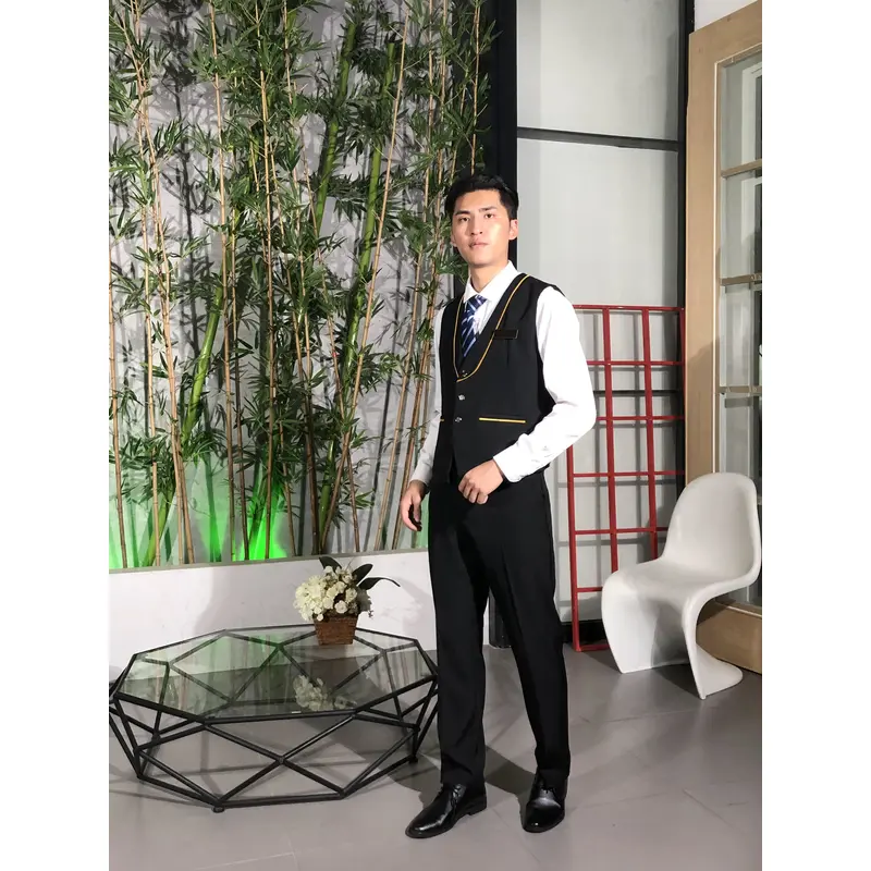 BD-MO-107 Order online reception uniforms, model display, design uniforms, soft and anti-wrinkle, reception uniform suppliers