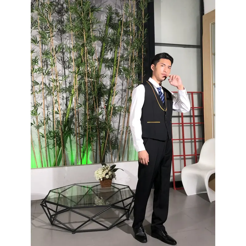 BD-MO-107 Order online reception uniforms, model display, design uniforms, soft and anti-wrinkle, reception uniform suppliers