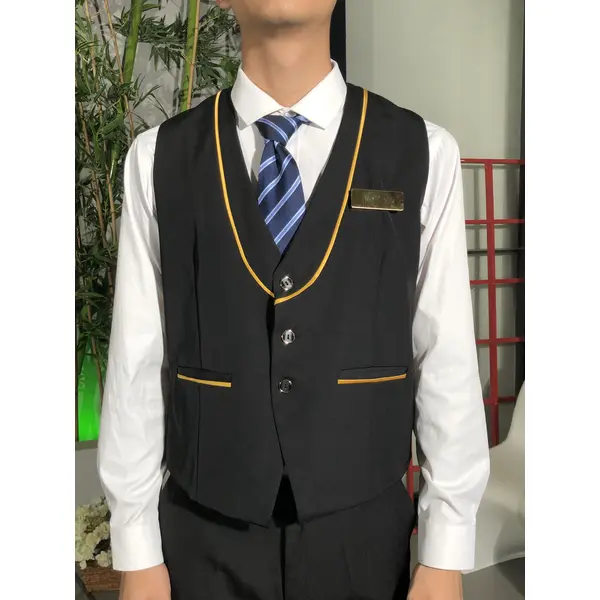 BD-MO-107 Order online reception uniforms, model display, design uniforms, soft and anti-wrinkle, reception uniform suppliers