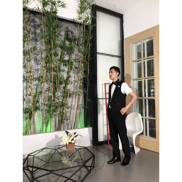 BD-MO-108 Model display Design short-sleeved uniform suit Front desk uniform supplier