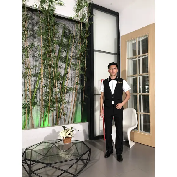 BD-MO-108 Model display Design short-sleeved uniform suit Front desk uniform supplier