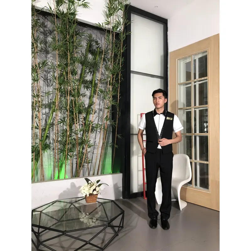 BD-MO-108 Model display Design short-sleeved uniform suit Front desk uniform supplier