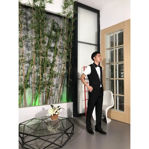 BD-MO-108 Model display Design short-sleeved uniform suit Front desk uniform supplier