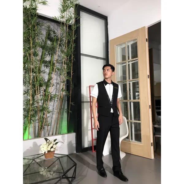 BD-MO-108 Model display Design short-sleeved uniform suit Front desk uniform supplier