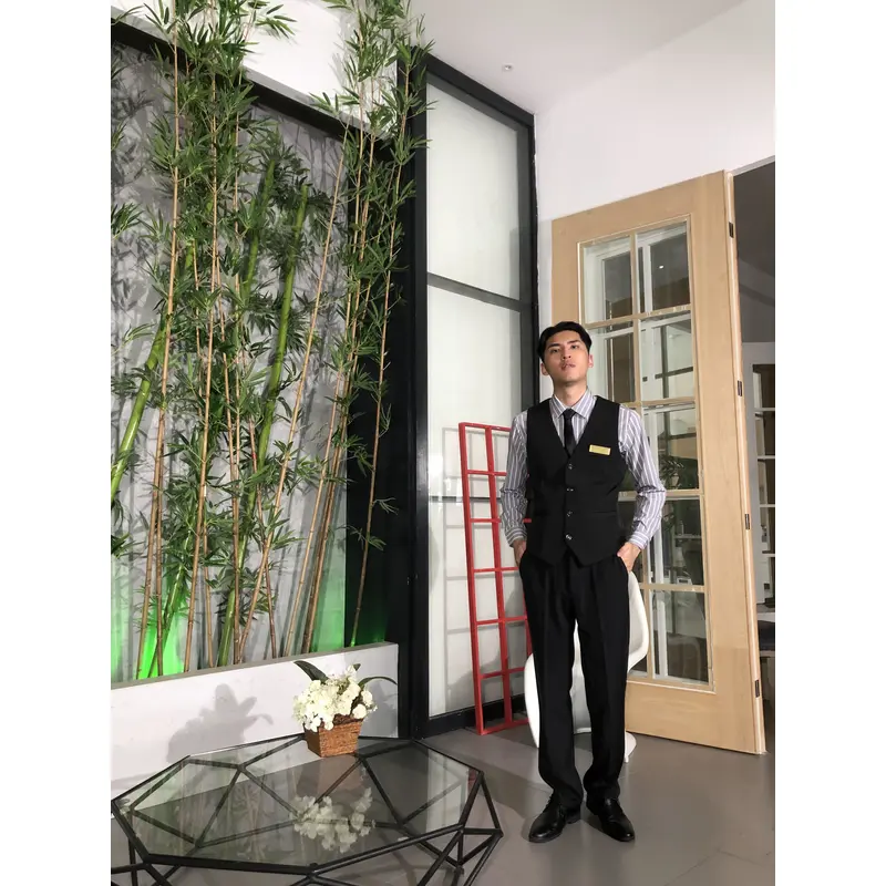 BD-MO-110  Model display Design comfortable anti-wrinkle uniforms Front desk uniform manufacturer